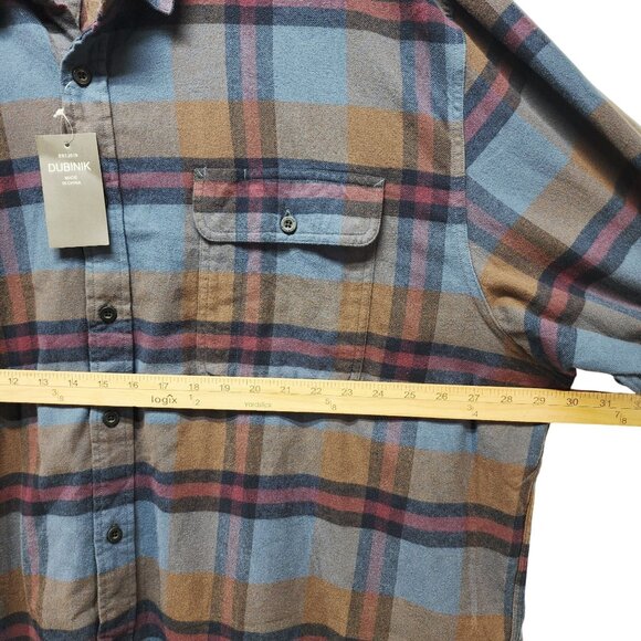 Mens Dubinik Customized Version Plaid Flannel Shirt Size 4XL - Picture 6 of 9